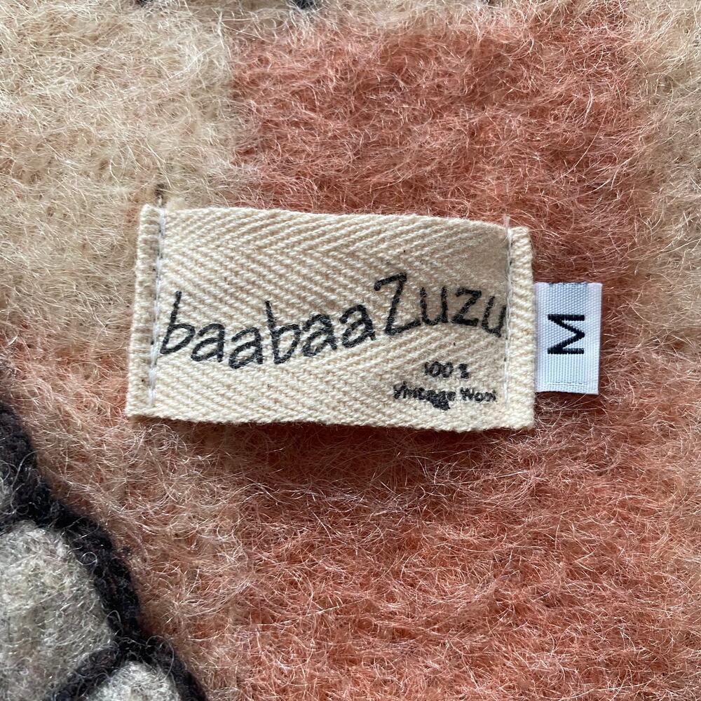 Baabaazuzu one-of-a-kind boiled 100% Wool Vest Sz M - Picture 9 of 9